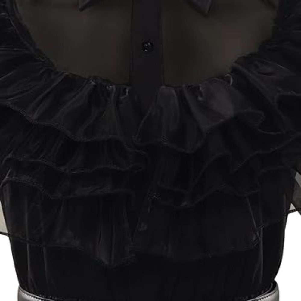 Black Mesh Dress | Addams Mesh Costume for Girls | Stylish Halloween Out… - Picture 9 of 11